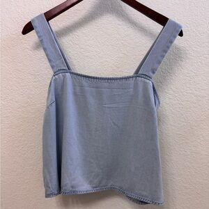 NWOT Stetson Blue Light Wash Denim Button Back Tank Cami Size Small